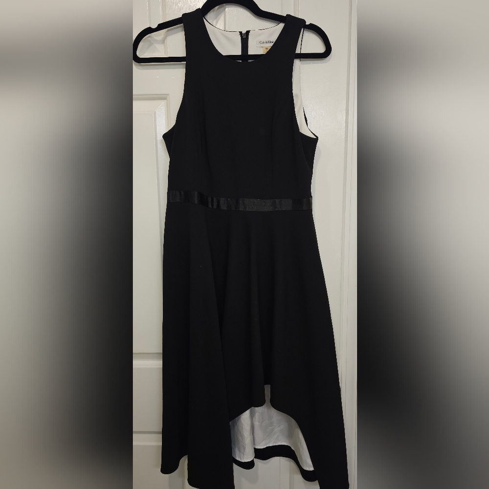 Vintage Y2K Calvin Klein Black High-Low Dress – Size 8